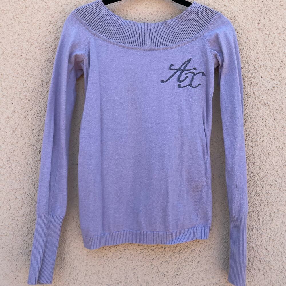 A/X Armani Exchange Wide Neck Sweater S Juniors Y2K